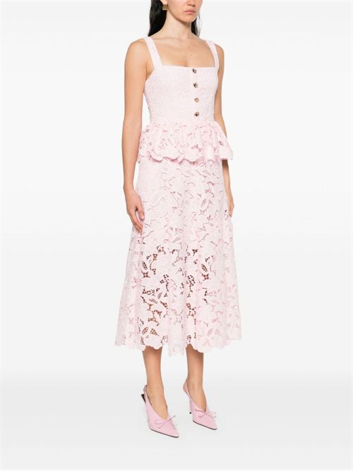 Peplum midi dress SELF PORTRAIT | PF25112MPINK